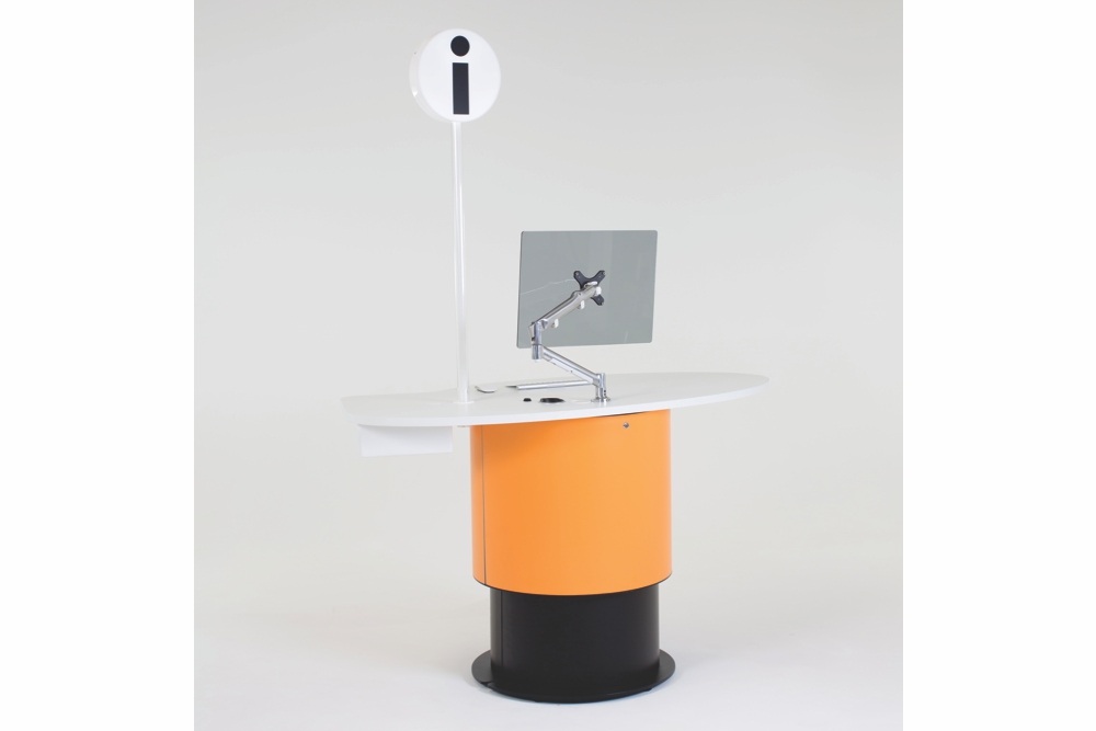 Use LOLLIPOP Illuminated Sign Pole with any of the YAKETY YAK range - shown here with YAKETY YAK Oval + Drawer 104.