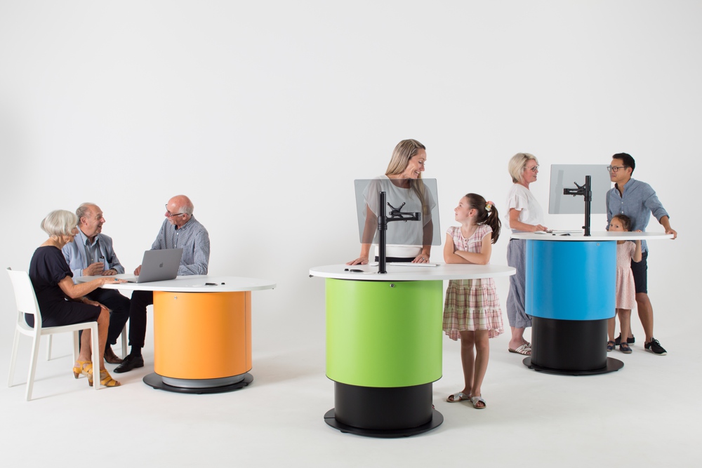 YAKETY YAK desks allow you to get alongside your customer and supports a welcoming environment in your library.