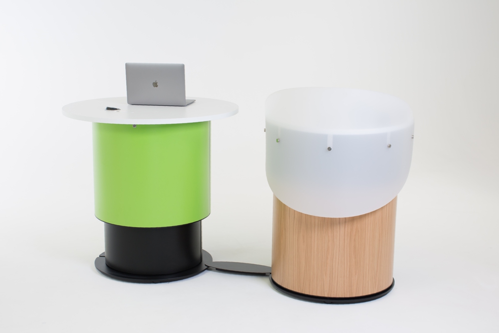Use ARMADILLO Cable Covers to create a tidy aesthetic for your YAKETY YAK desk grouping.