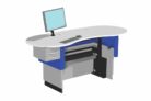 YAKETY YAK 307 Island Counter standing height, fitted with optional 2 drawer pedestal - back view