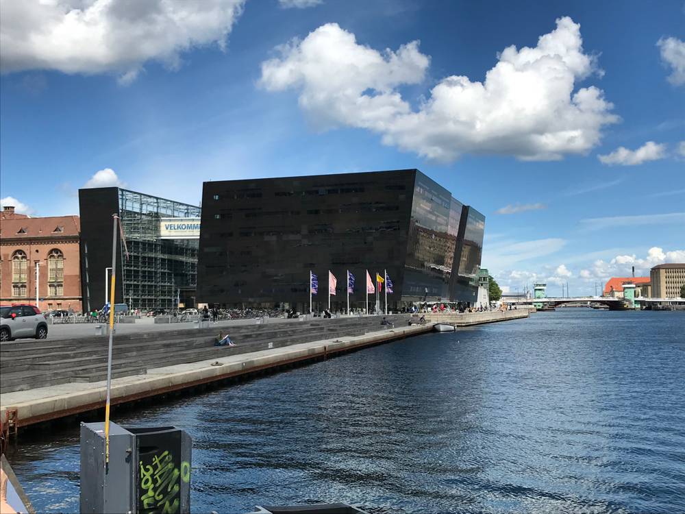 The Black Diamond on the Copenhagen waterfront.