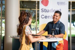 YAKETY YAK 202 Desk is a place to be informed, at Charles Darwin University, NT.