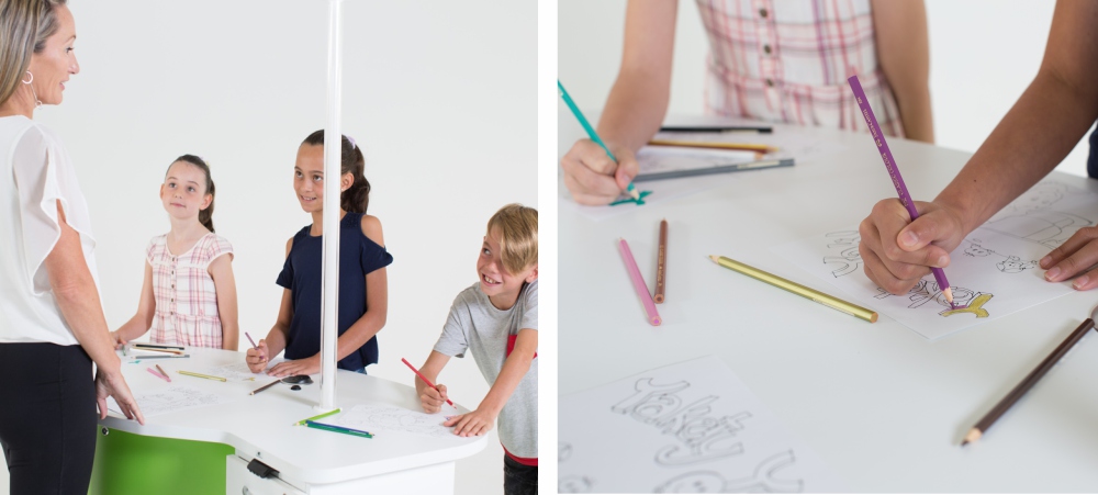 YAKETY YAK 104 Pods provide the perfect space for students to get alongside the teacher, encouraging interactive learning. 
