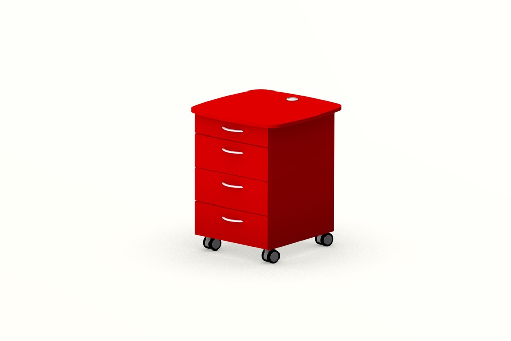 Stand Alone Storage Module is ideal teamed with our 200 and 400 Series, seen here in 'Pillar Box' red.