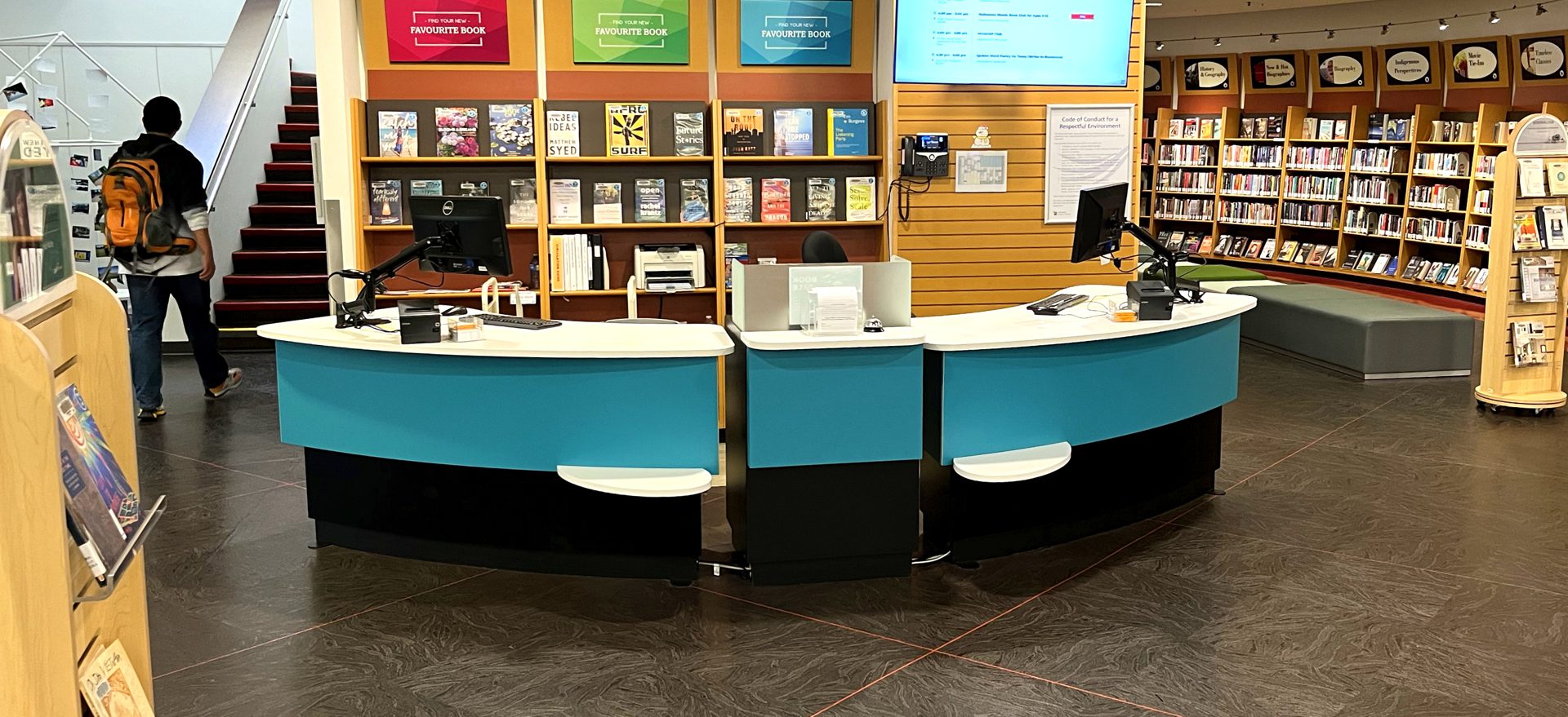 YAKETY YAK 305 Counters at Richmond Public Library, CA.