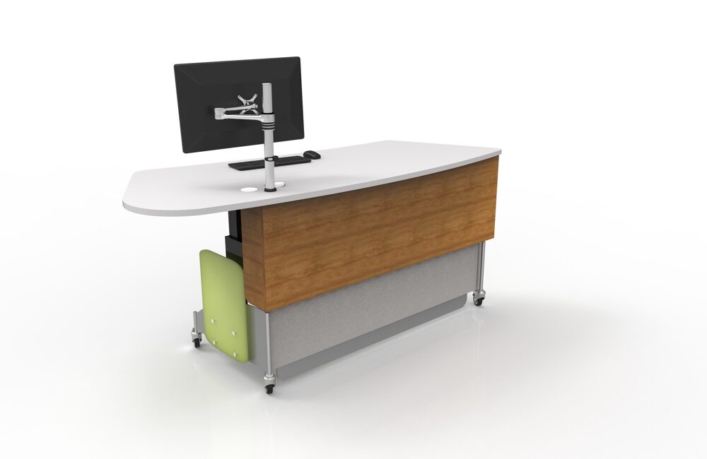YAKETY YAK 209 Desk comes in both left and right hand orientations.