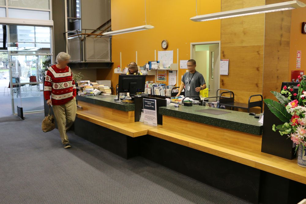 Traditional counter Onehunga Library
