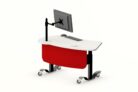 YAKETY YAK 401 Desk in the seated position, with right-hand orientation and a one color worktop.